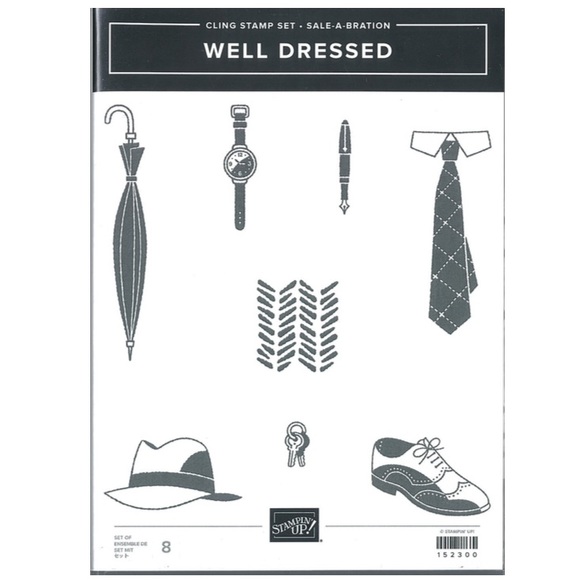 Stampin Up! Well Dressed Retired Stamp Set Father’s Day Cling Sale A Bration - Picture 1 of 6
